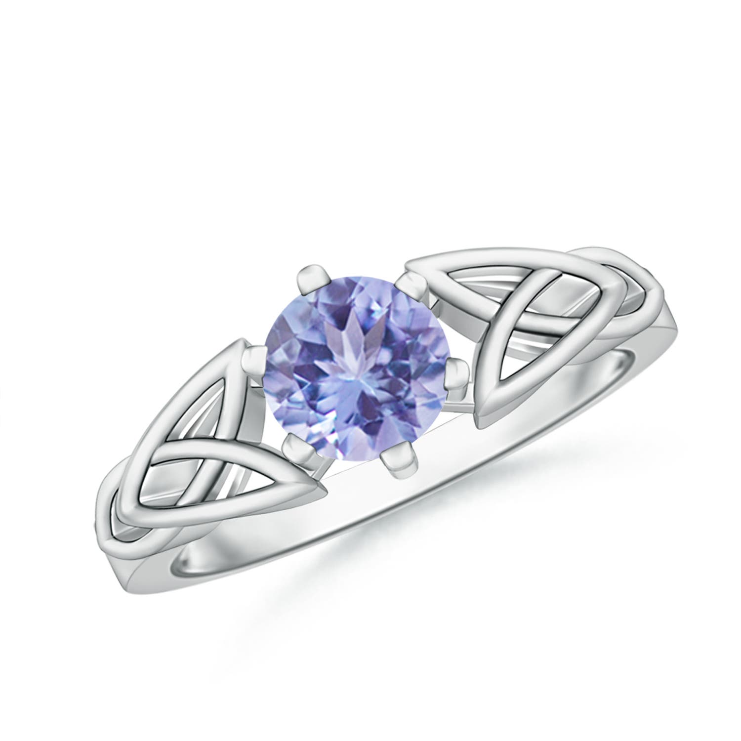 A - Tanzanite / 0.9 CT / 14 KT White Gold