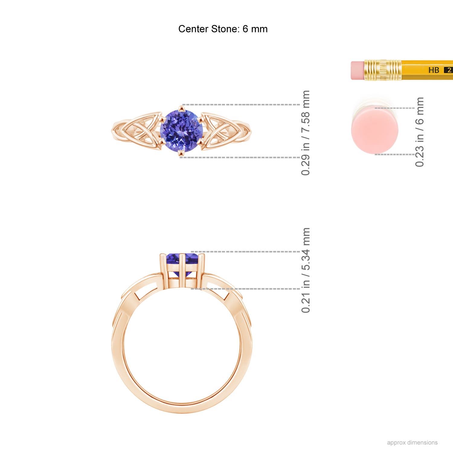 AA - Tanzanite / 0.9 CT / 14 KT Rose Gold