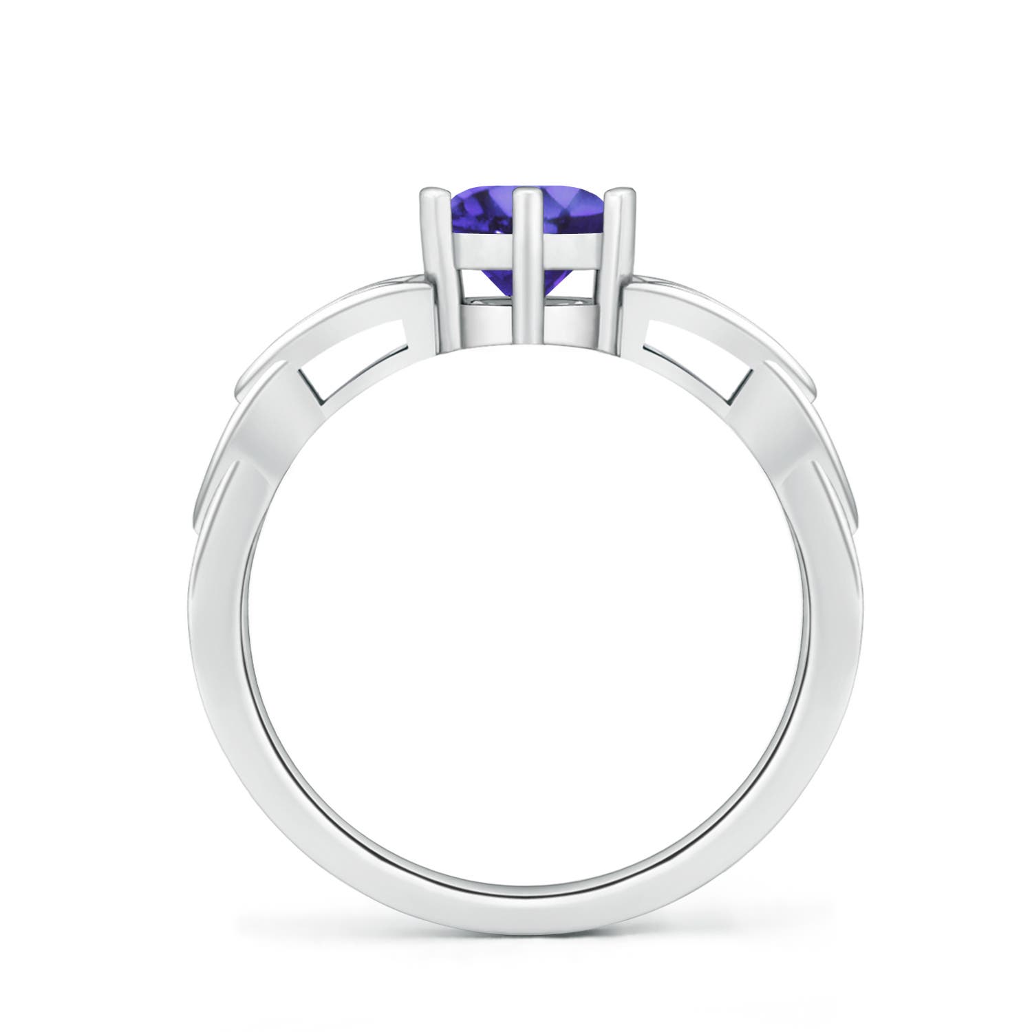 AA - Tanzanite / 0.9 CT / 14 KT White Gold