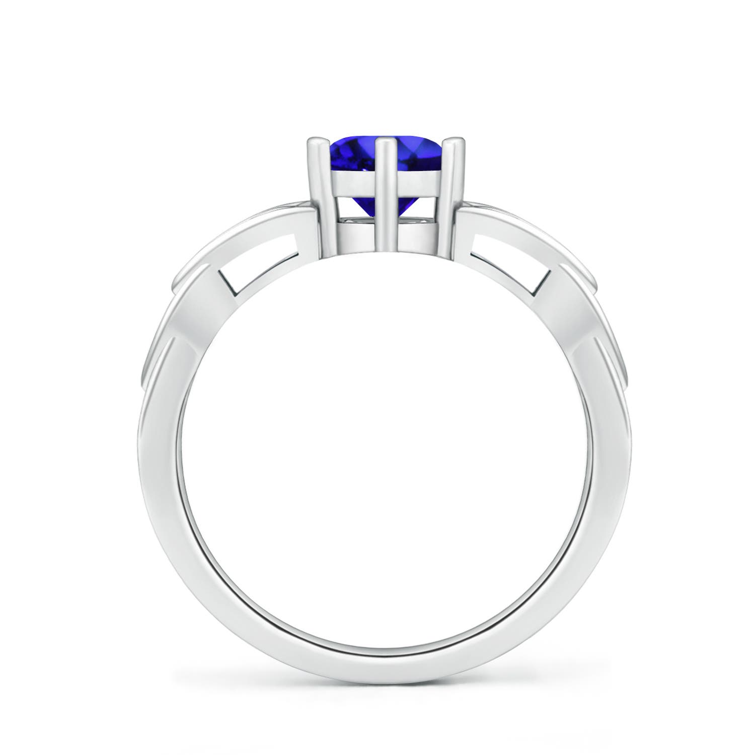 AAA - Tanzanite / 0.9 CT / 14 KT White Gold