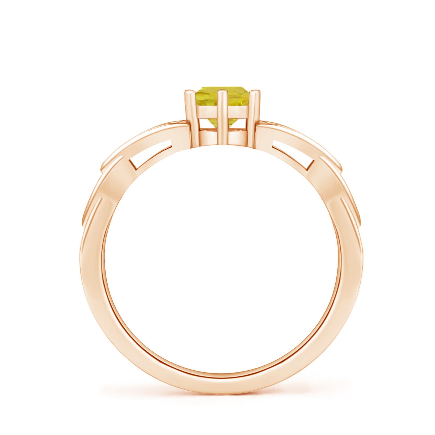 A - Yellow Sapphire / 0.53 CT / 14 KT Rose Gold