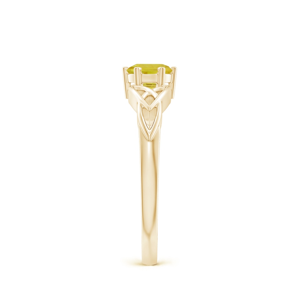 5mm A Solitaire Round Yellow Sapphire Celtic Knot Ring in Yellow Gold side-2