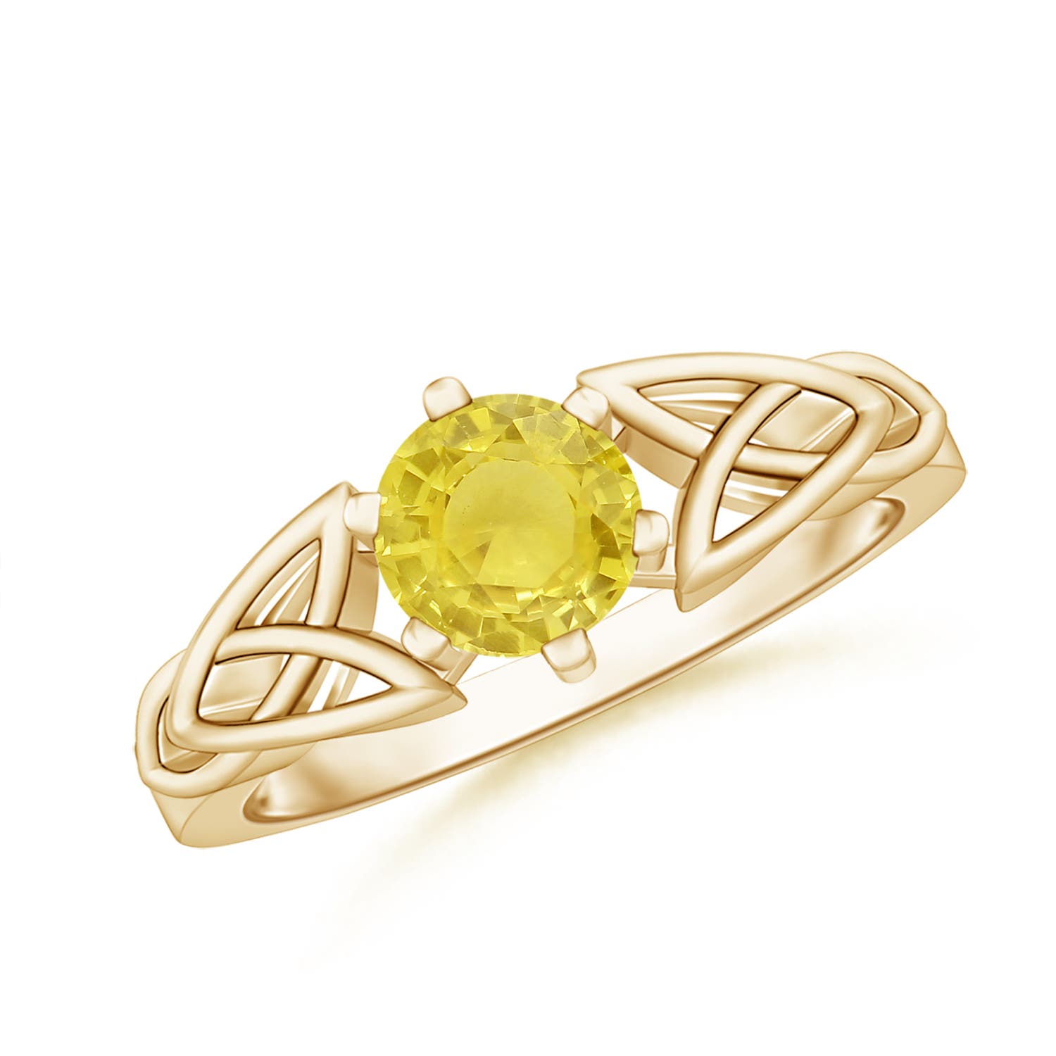 A - Yellow Sapphire / 1 CT / 14 KT Yellow Gold