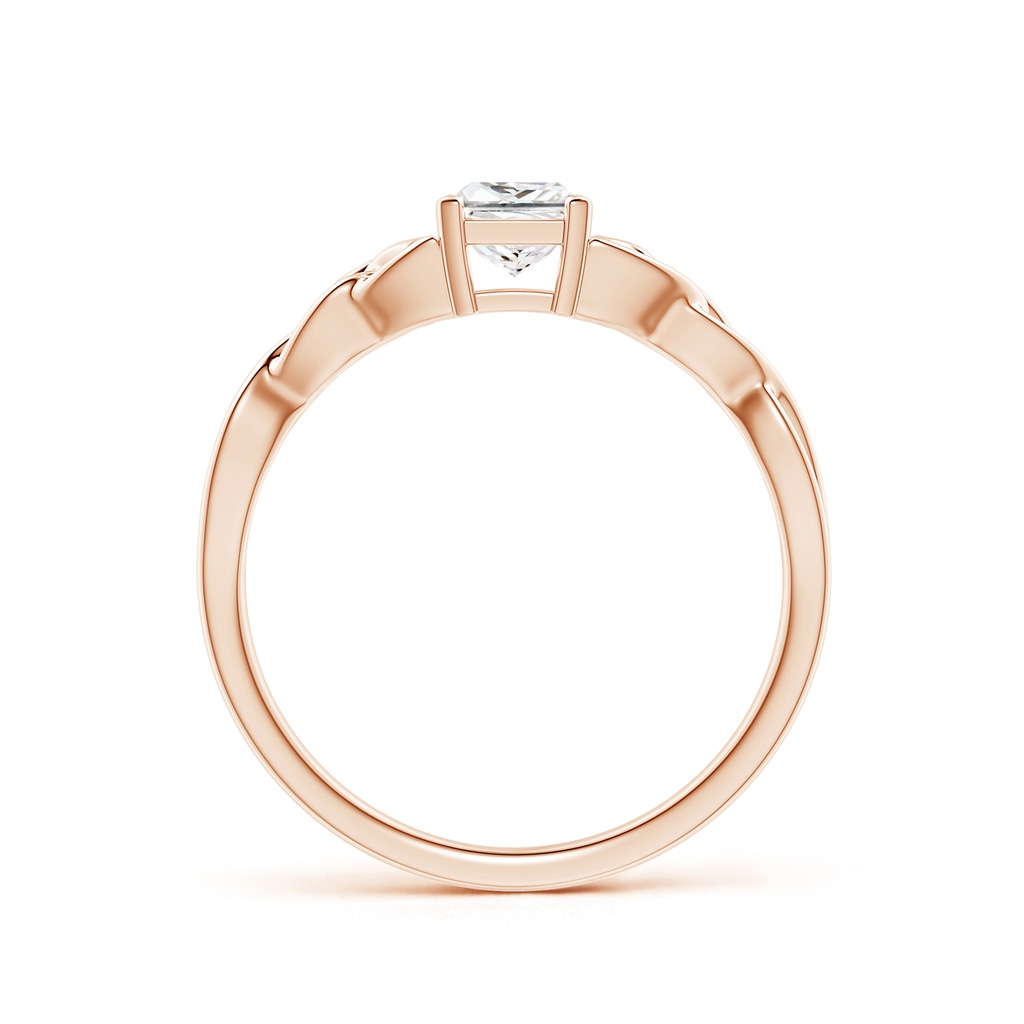 4.4mm GVS2 Solitaire Princess-Cut Diamond Celtic Knot Ring in Rose Gold - side_1