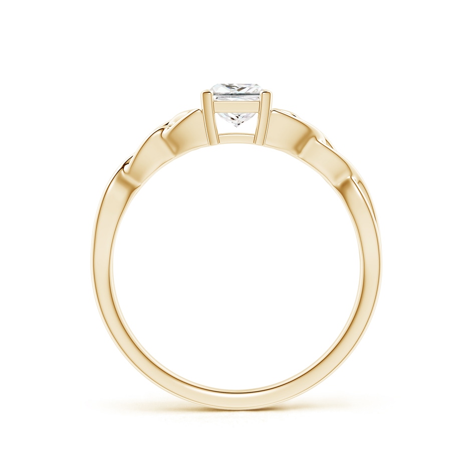 4.4mm GVS2 Solitaire Princess-Cut Diamond Celtic Knot Ring in Yellow Gold side-1