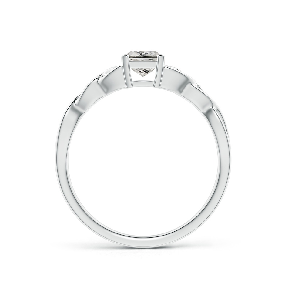 4.4mm KI3 Solitaire Princess-Cut Diamond Celtic Knot Ring in White Gold side-1