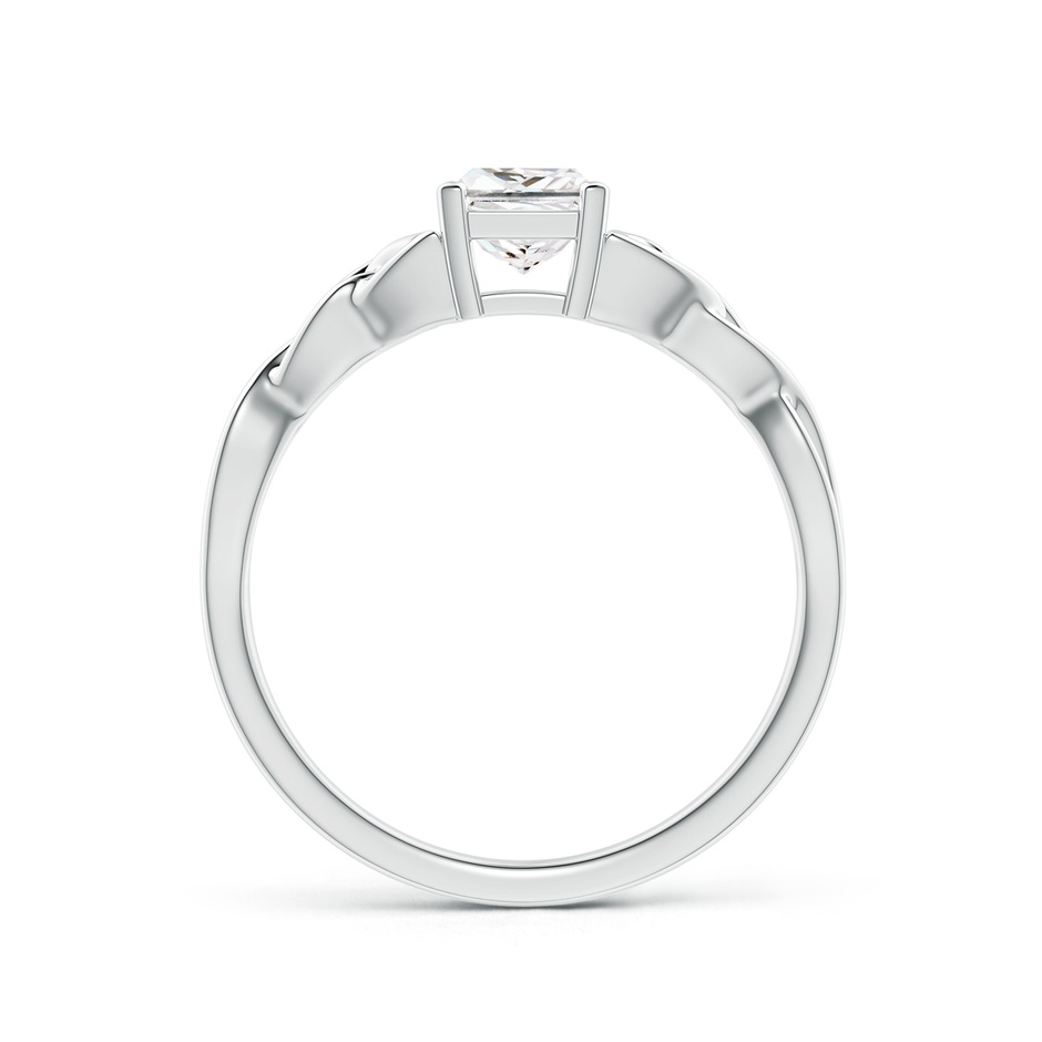 4.9mm GVS2 Solitaire Princess-Cut Diamond Celtic Knot Ring in 9K White Gold side-1