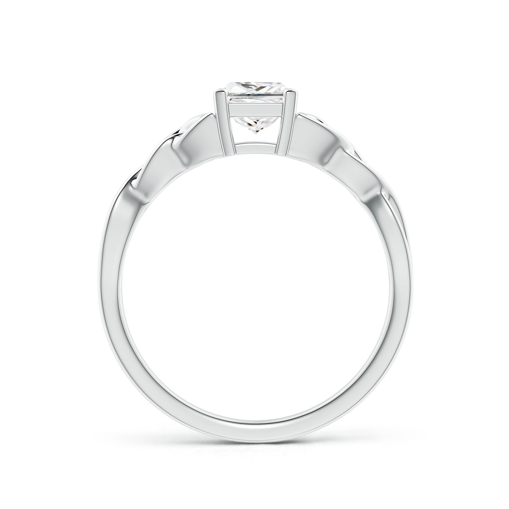 4.9mm GVS2 Solitaire Princess-Cut Diamond Celtic Knot Ring in P950 Platinum Side-1
