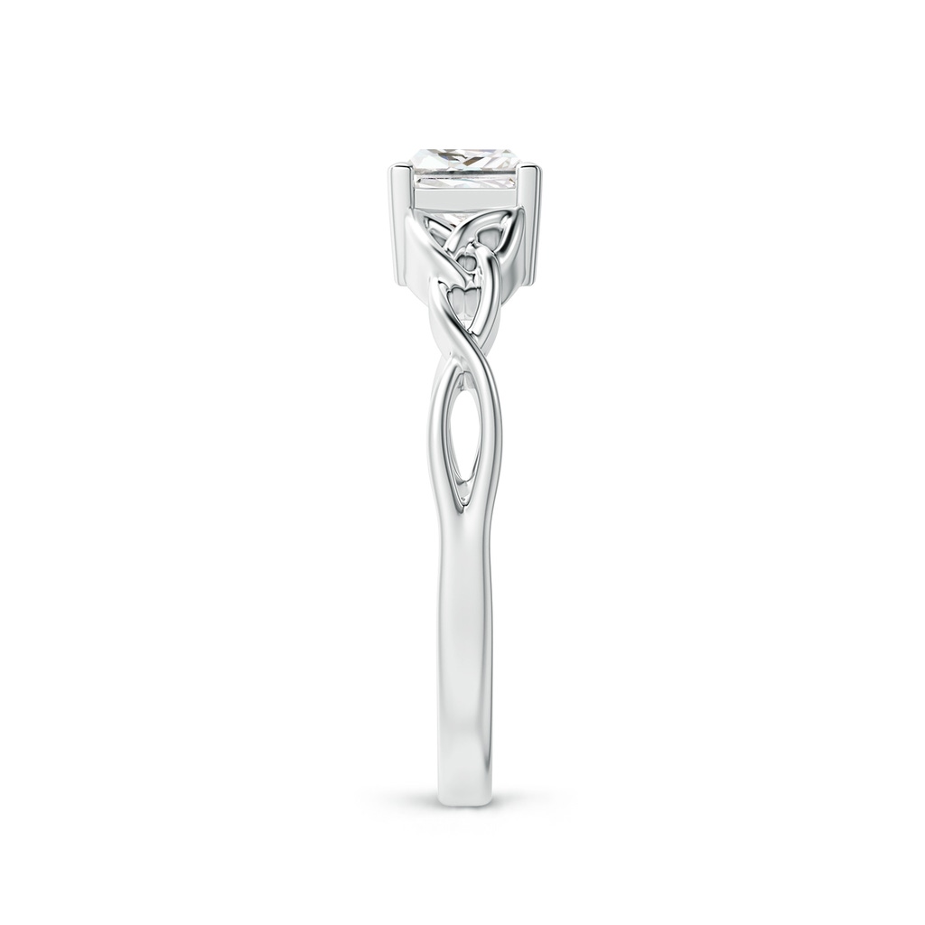 4.9mm GVS2 Solitaire Princess-Cut Diamond Celtic Knot Ring in P950 Platinum Side-2