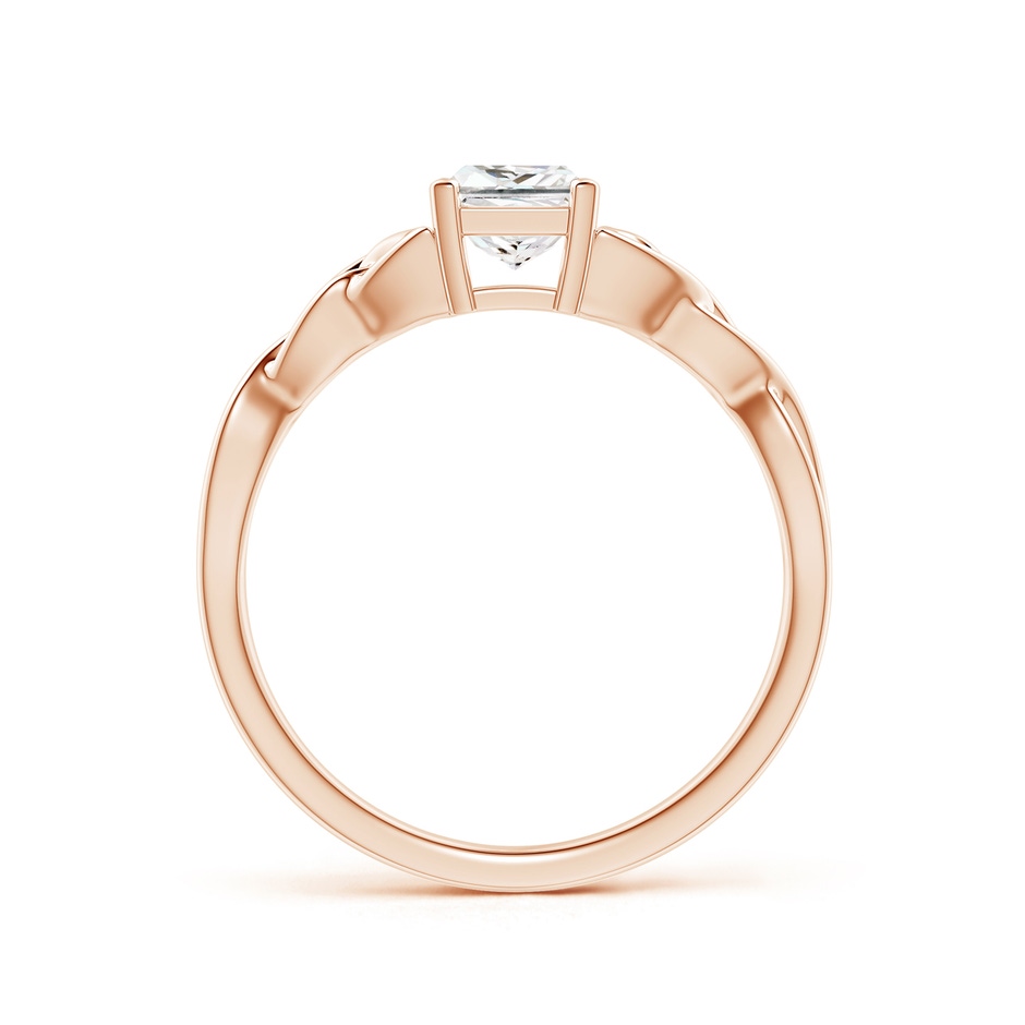 4.9mm GVS2 Solitaire Princess-Cut Diamond Celtic Knot Ring in Rose Gold side-1