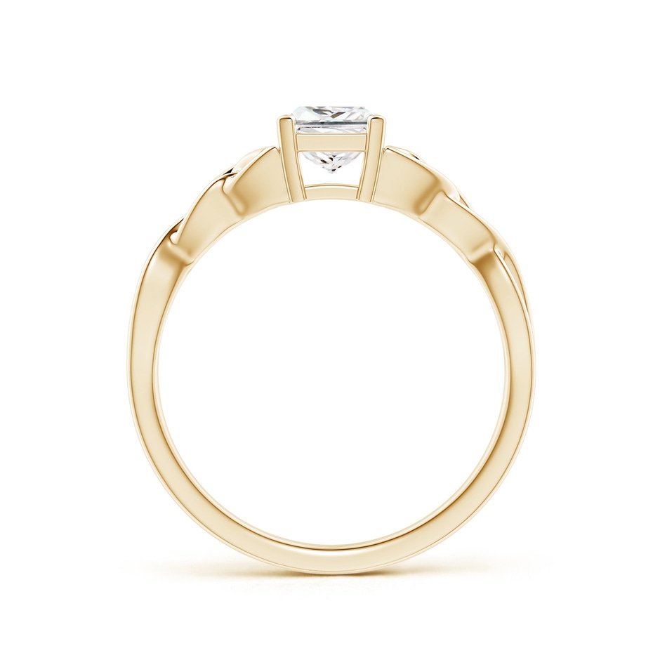 4.9mm GVS2 Solitaire Princess-Cut Diamond Celtic Knot Ring in Yellow Gold side-1