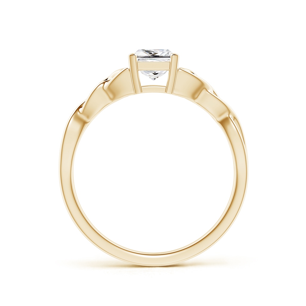 4.9mm HSI2 Solitaire Princess-Cut Diamond Celtic Knot Ring in Yellow Gold - side_1