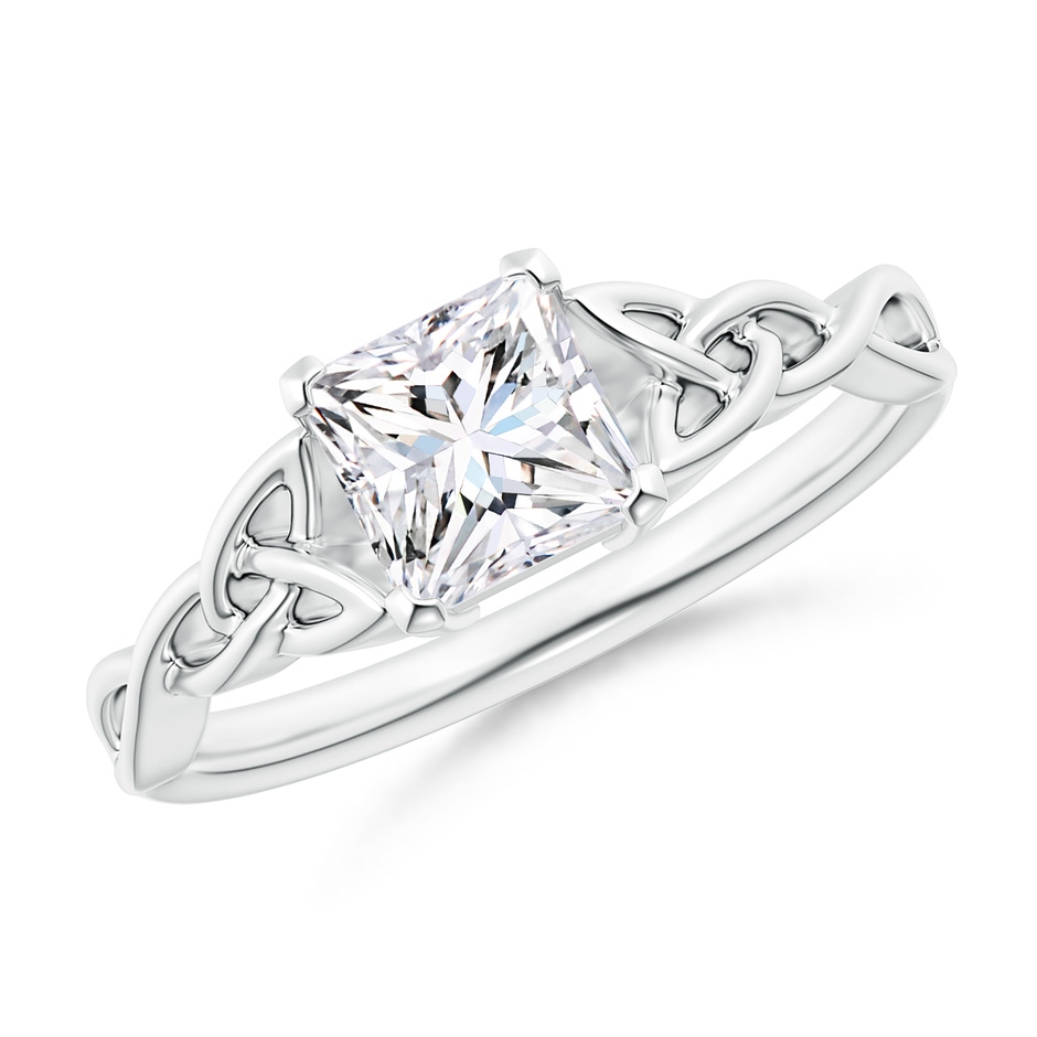 5.5mm GVS2 Solitaire Princess-Cut Diamond Celtic Knot Ring in P950 Platinum 