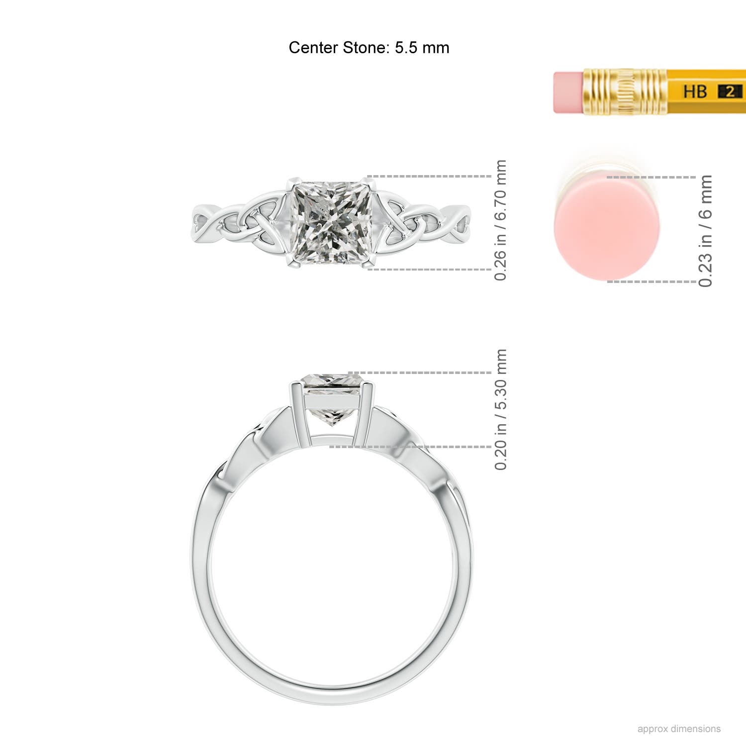 K, I3 / 1.05 CT / 14 KT White Gold