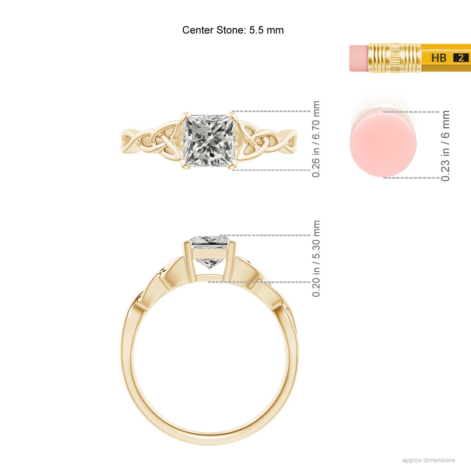 K, I3 / 1.05 CT / 14 KT Yellow Gold