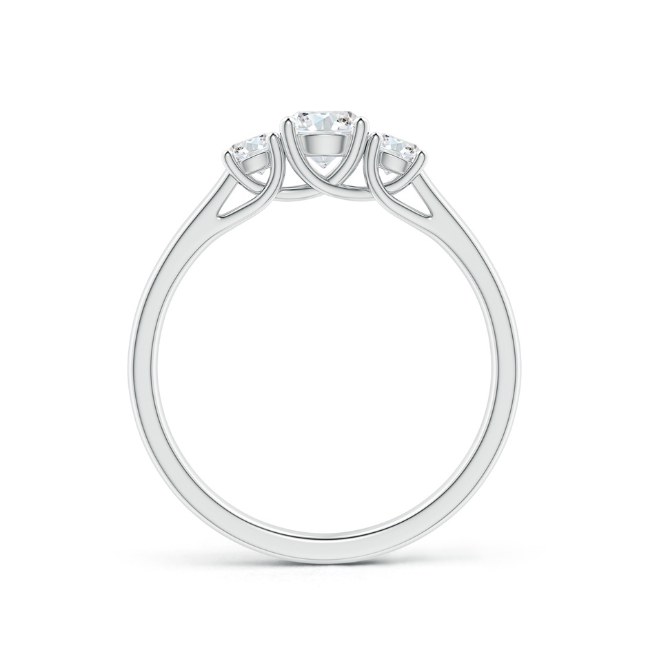4.6mm GVS2 Three Stone Round Diamond Trellis Engagement Ring in White Gold side-1