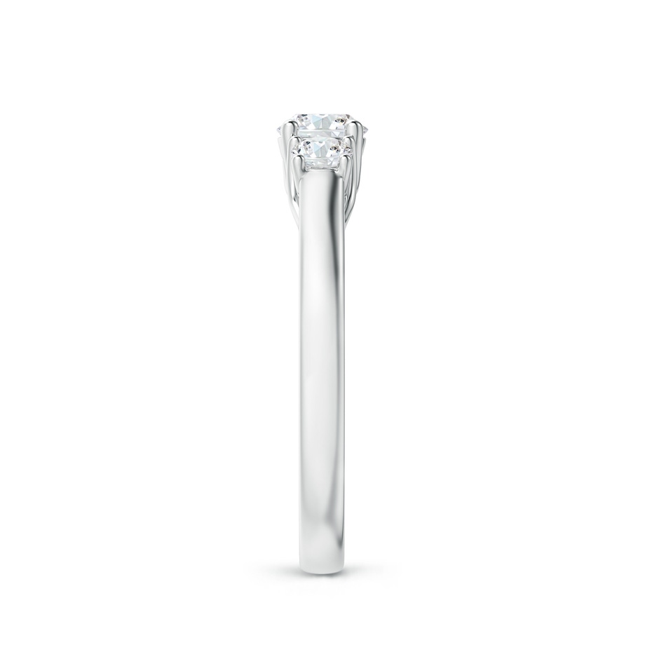 4.6mm GVS2 Three Stone Round Diamond Trellis Engagement Ring in White Gold side-2