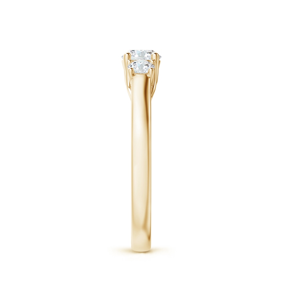 4.6mm GVS2 Three Stone Round Diamond Trellis Engagement Ring in Yellow Gold side-2