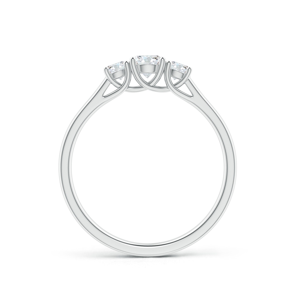 4mm GVS2 Three Stone Round Diamond Trellis Engagement Ring in P950 Platinum Side-1