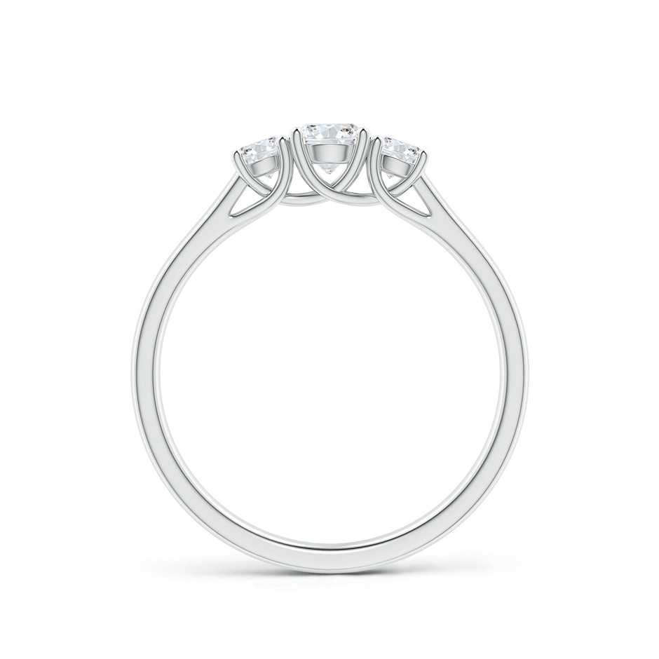 4mm GVS2 Three Stone Round Diamond Trellis Engagement Ring in P950 Platinum side-1