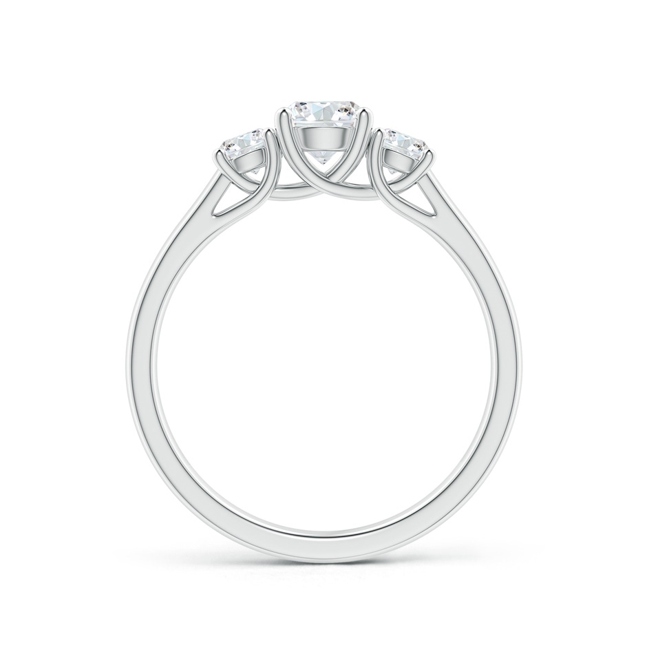 5.1mm GVS2 Three Stone Round Diamond Trellis Engagement Ring in White Gold side-1