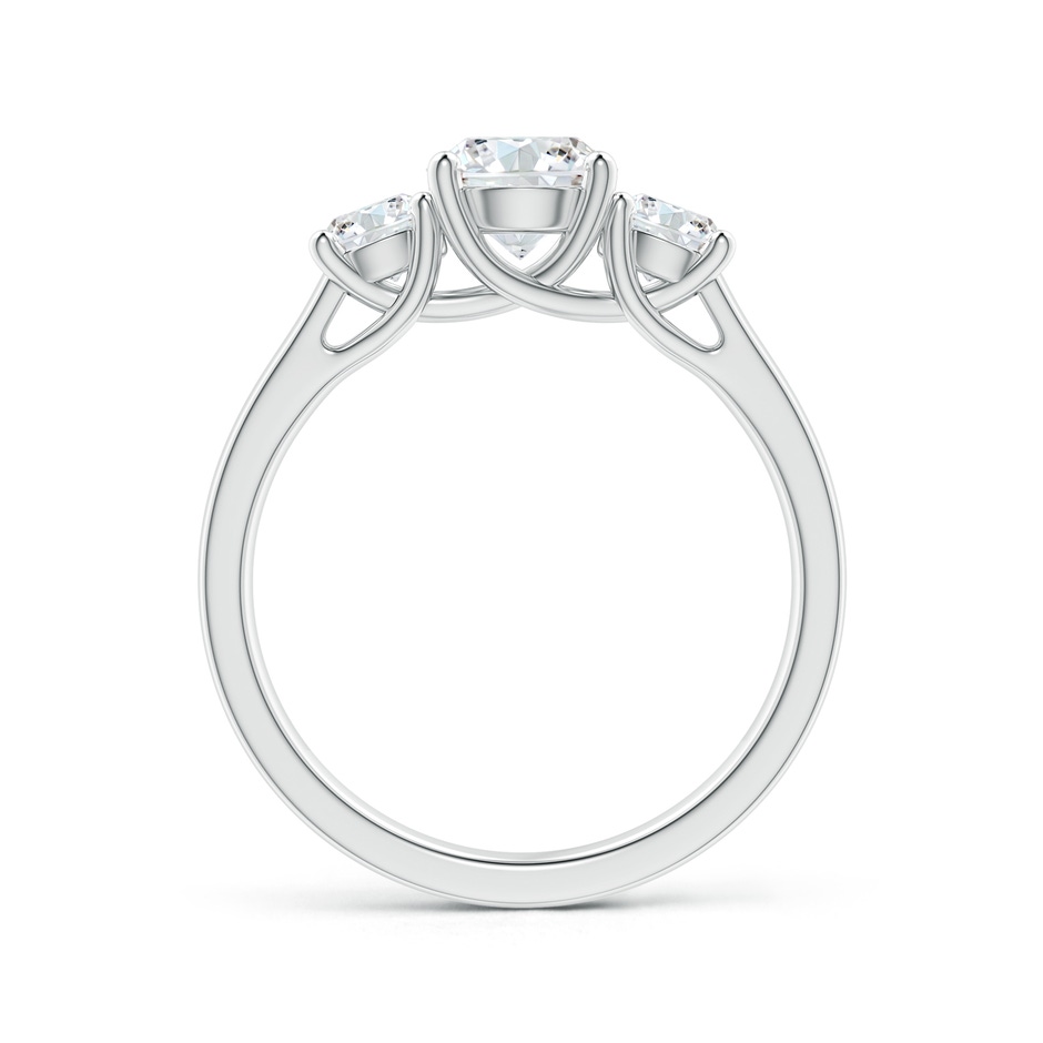 6.5mm GVS2 Three Stone Round Diamond Trellis Engagement Ring in P950 Platinum side-1