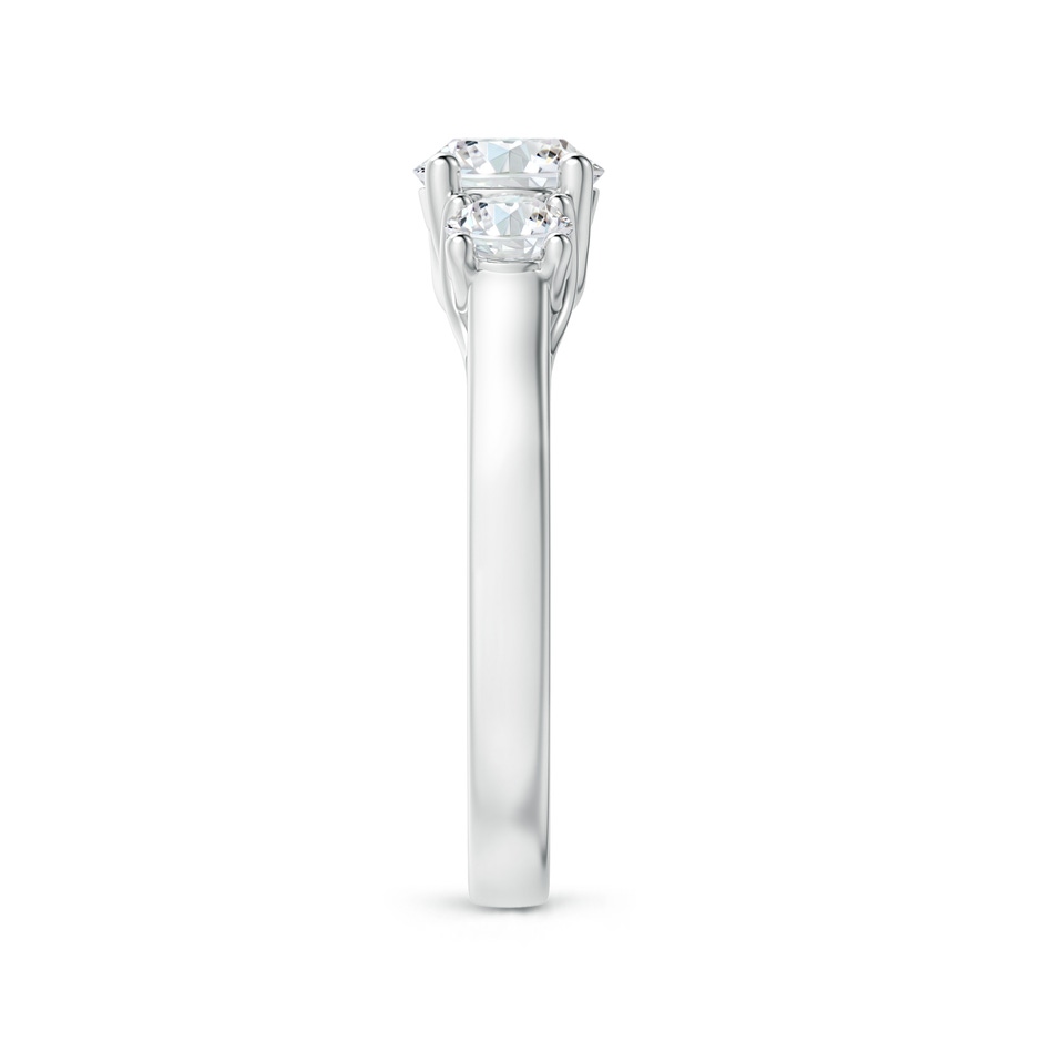 6.5mm GVS2 Three Stone Round Diamond Trellis Engagement Ring in P950 Platinum side-2