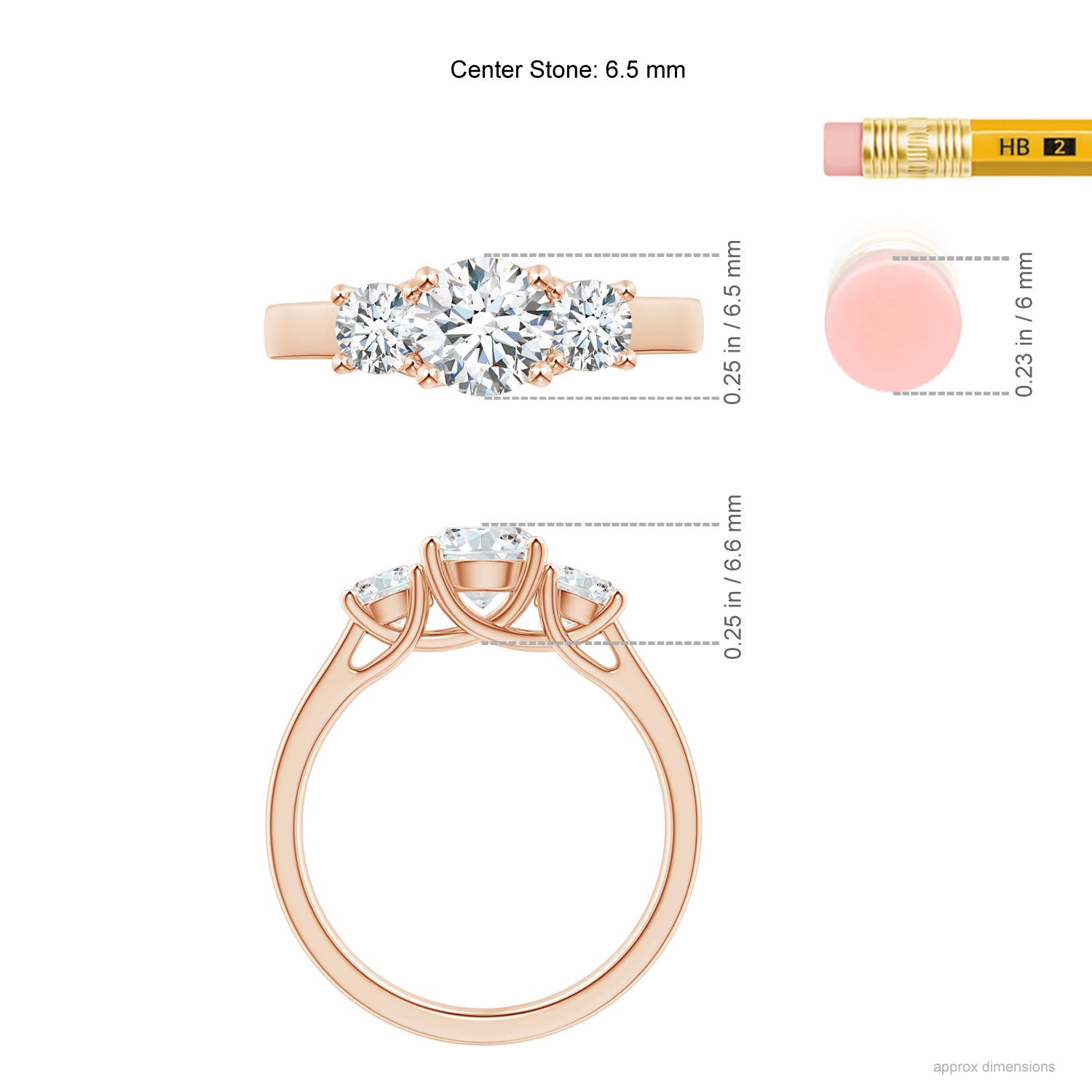 F-G, VS / 2.13 CT / 14 KT Rose Gold