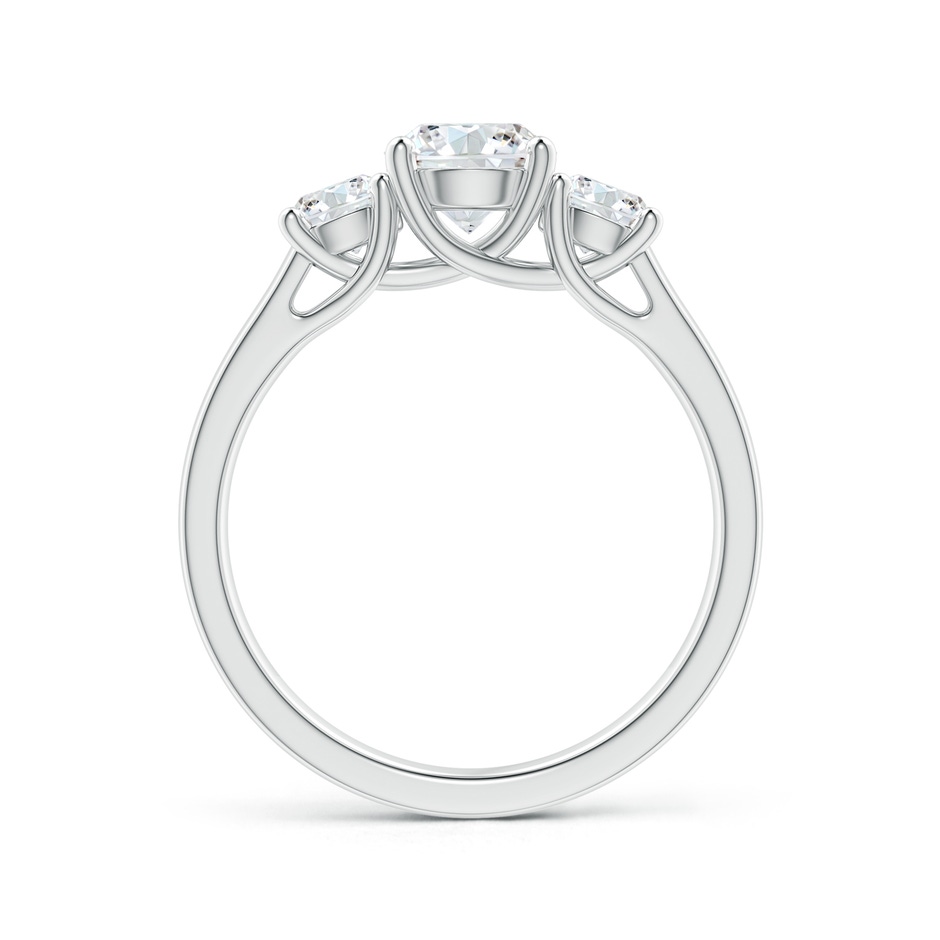 6.5mm GVS2 Three Stone Round Diamond Trellis Engagement Ring in White Gold side-1