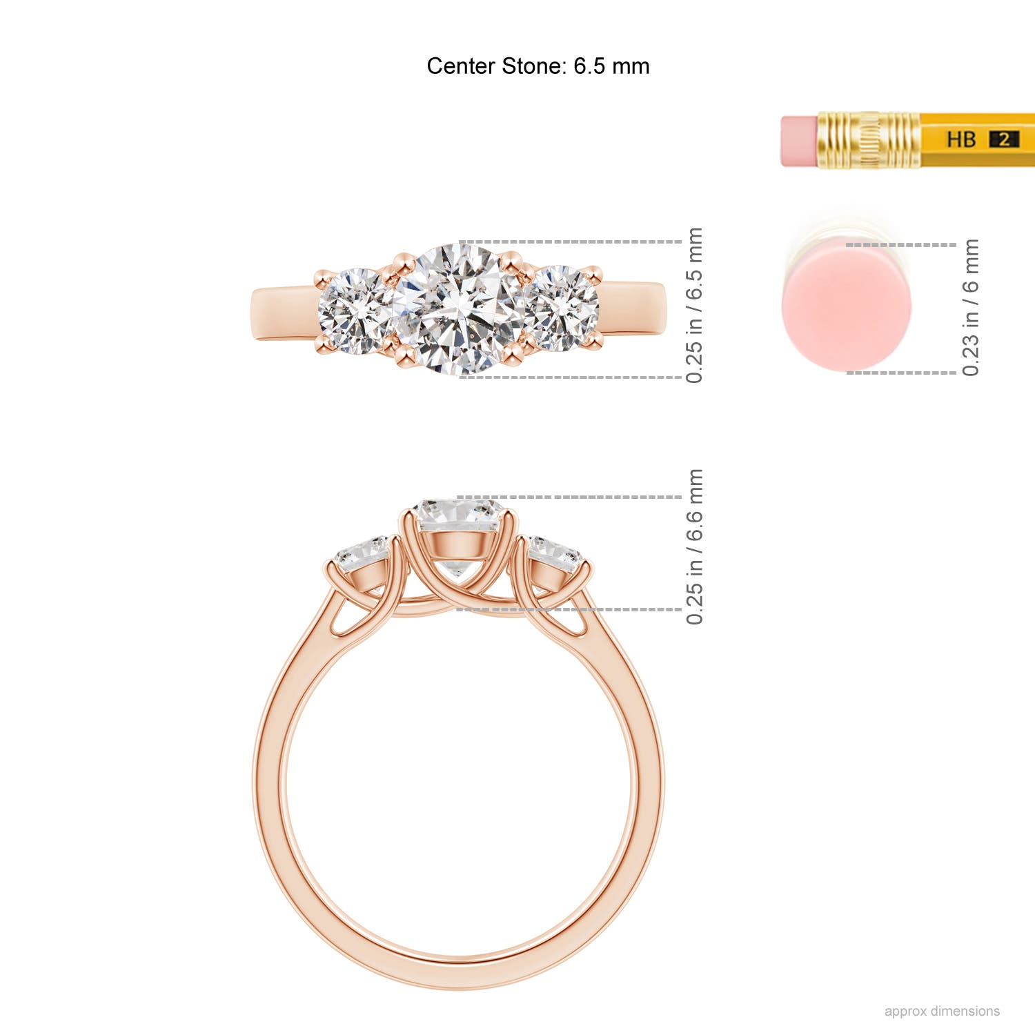 I-J, I1-I2 / 2.13 CT / 14 KT Rose Gold