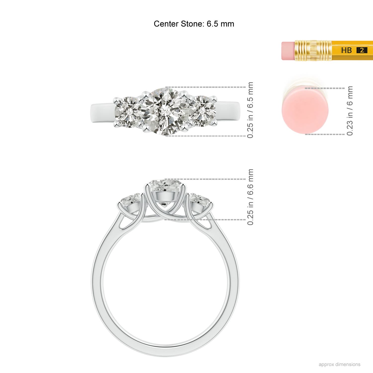 K, I3 / 2.13 CT / 14 KT White Gold