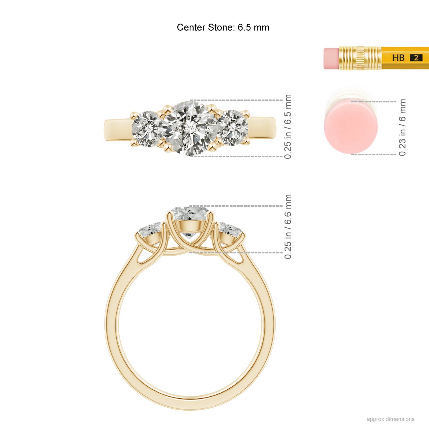 K, I3 / 2.13 CT / 14 KT Yellow Gold