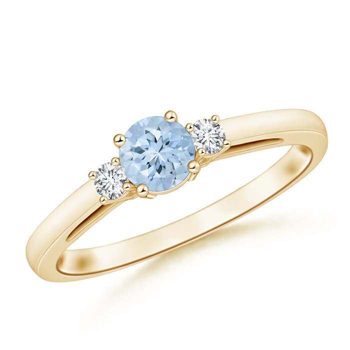 AA - Aquamarine / 0.49 CT / 14 KT Yellow Gold