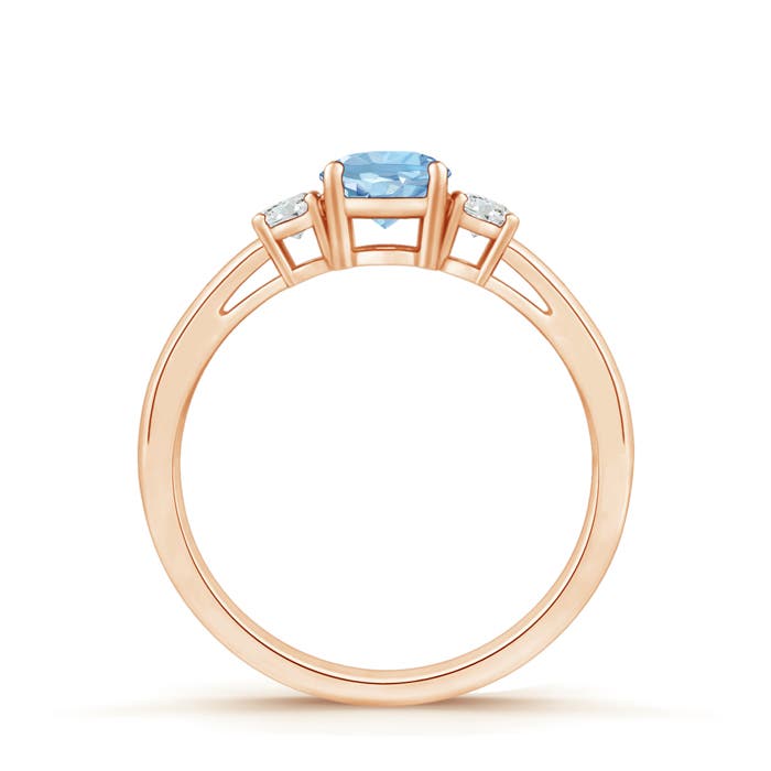 AAA - Aquamarine / 0.49 CT / 14 KT Rose Gold