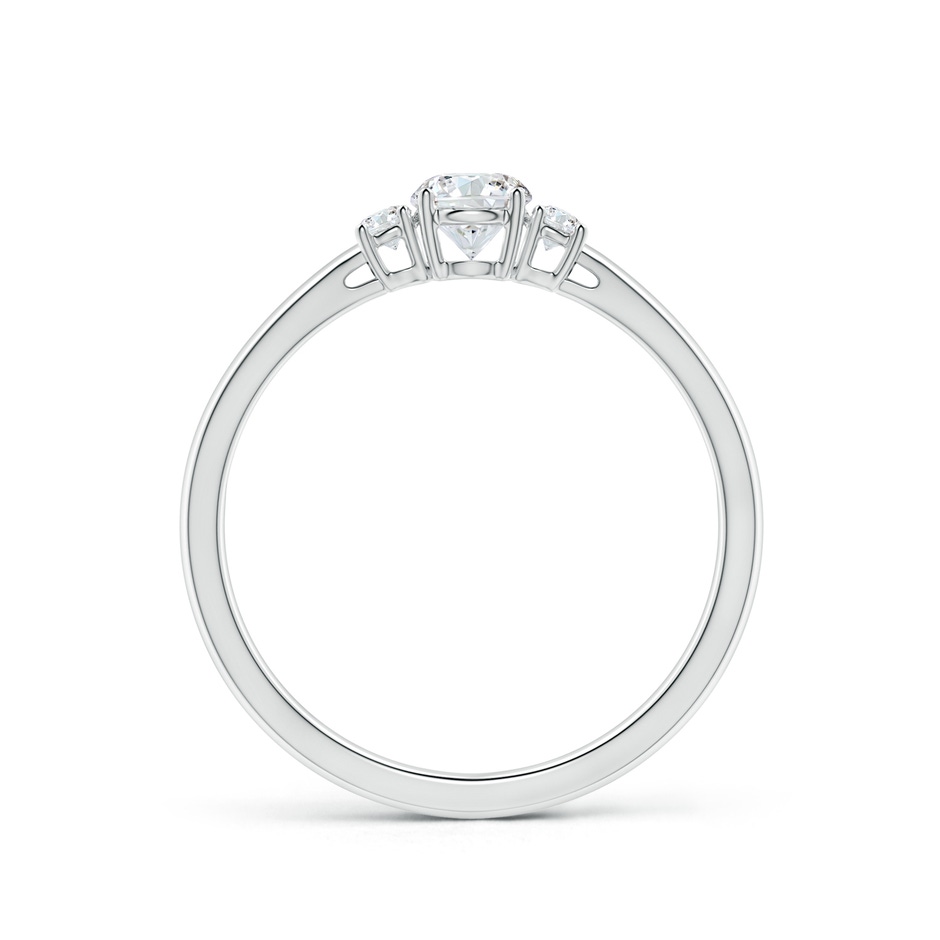 4.1mm GVS2 Round Diamond Three Stone Engagement Ring in White Gold side 199