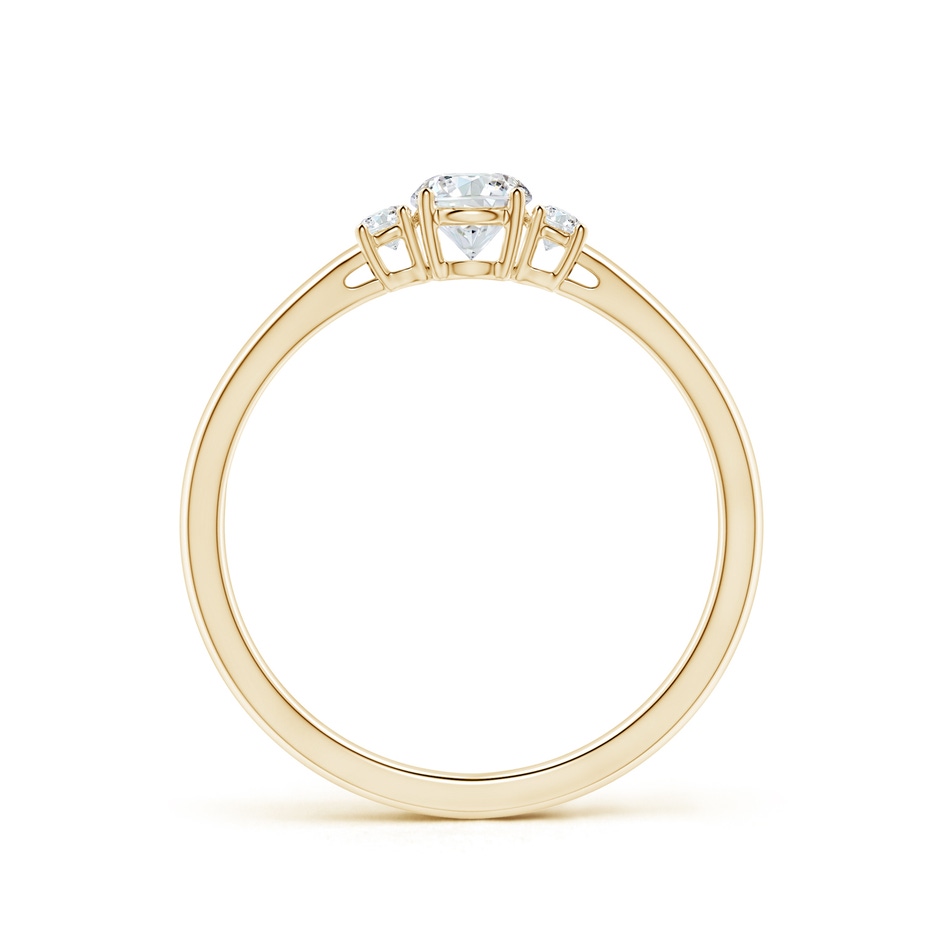 4.1mm GVS2 Round Diamond Three Stone Engagement Ring in Yellow Gold side 199