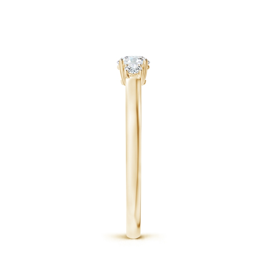 4.1mm GVS2 Round Diamond Three Stone Engagement Ring in Yellow Gold side 299