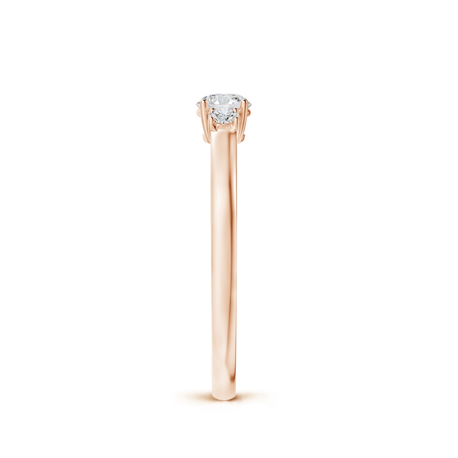 4.1mm HSI2 Round Diamond Three Stone Engagement Ring in 9K Rose Gold side 299