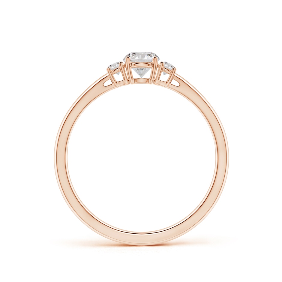 4.1mm IJI1I2 Round Diamond Three Stone Engagement Ring in Rose Gold side 199