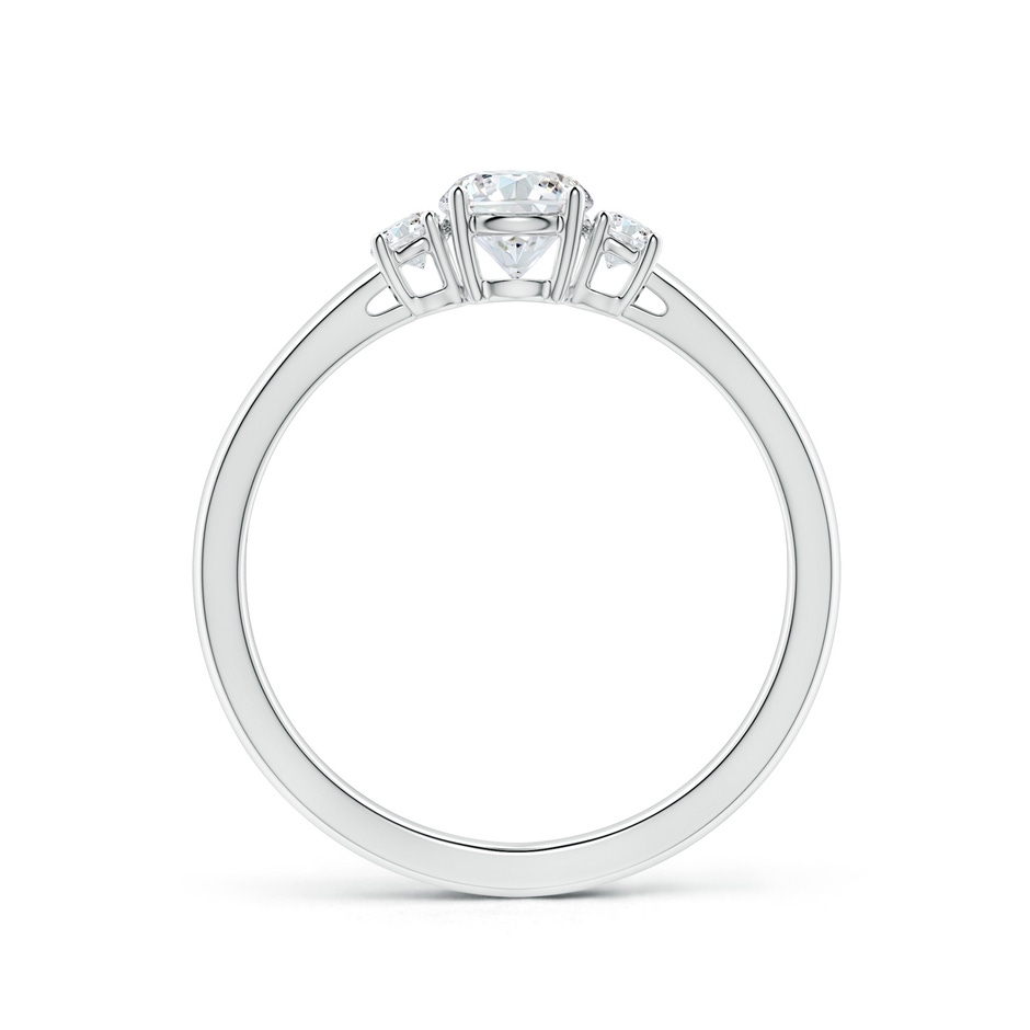 4.8mm GVS2 Round Diamond Three Stone Engagement Ring in P950 Platinum side 199