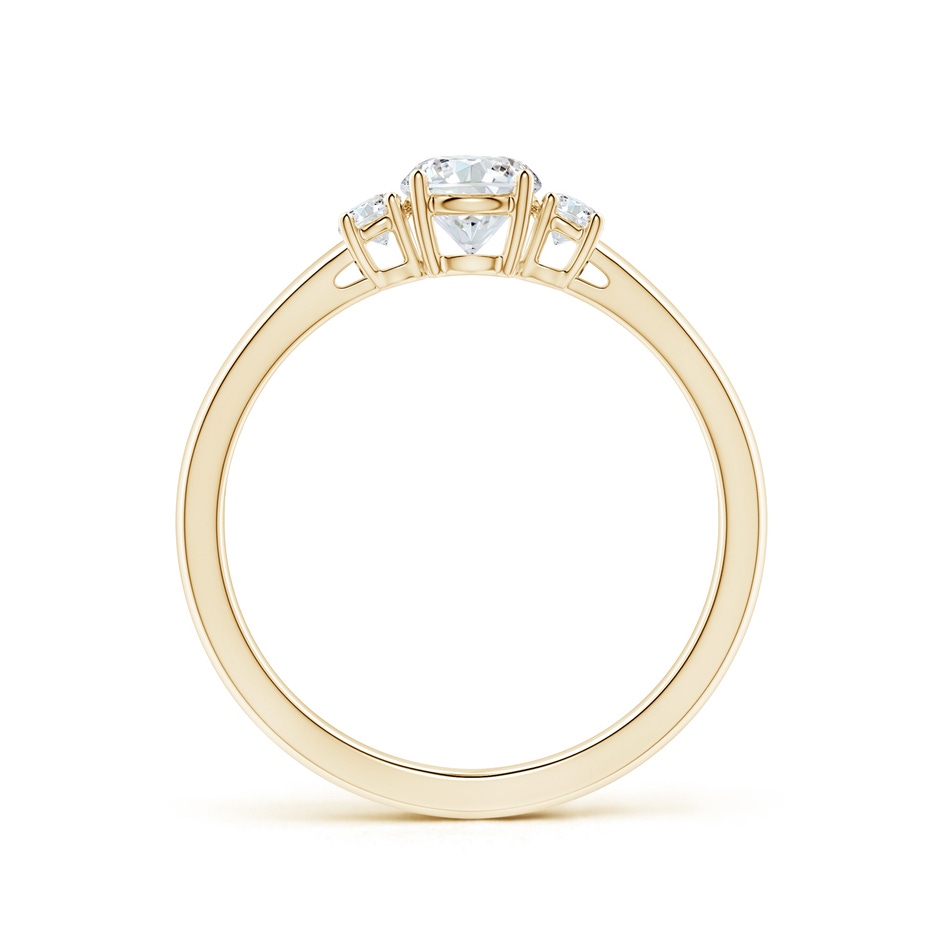 4.8mm GVS2 Round Diamond Three Stone Engagement Ring in Yellow Gold side 199