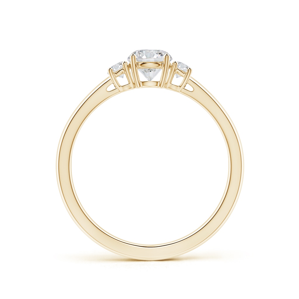 4.8mm HSI2 Round Diamond Three Stone Engagement Ring in Yellow Gold Side 199