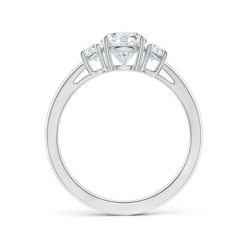 6mm GVS2 Round Diamond Three Stone Engagement Ring in White Gold side 199