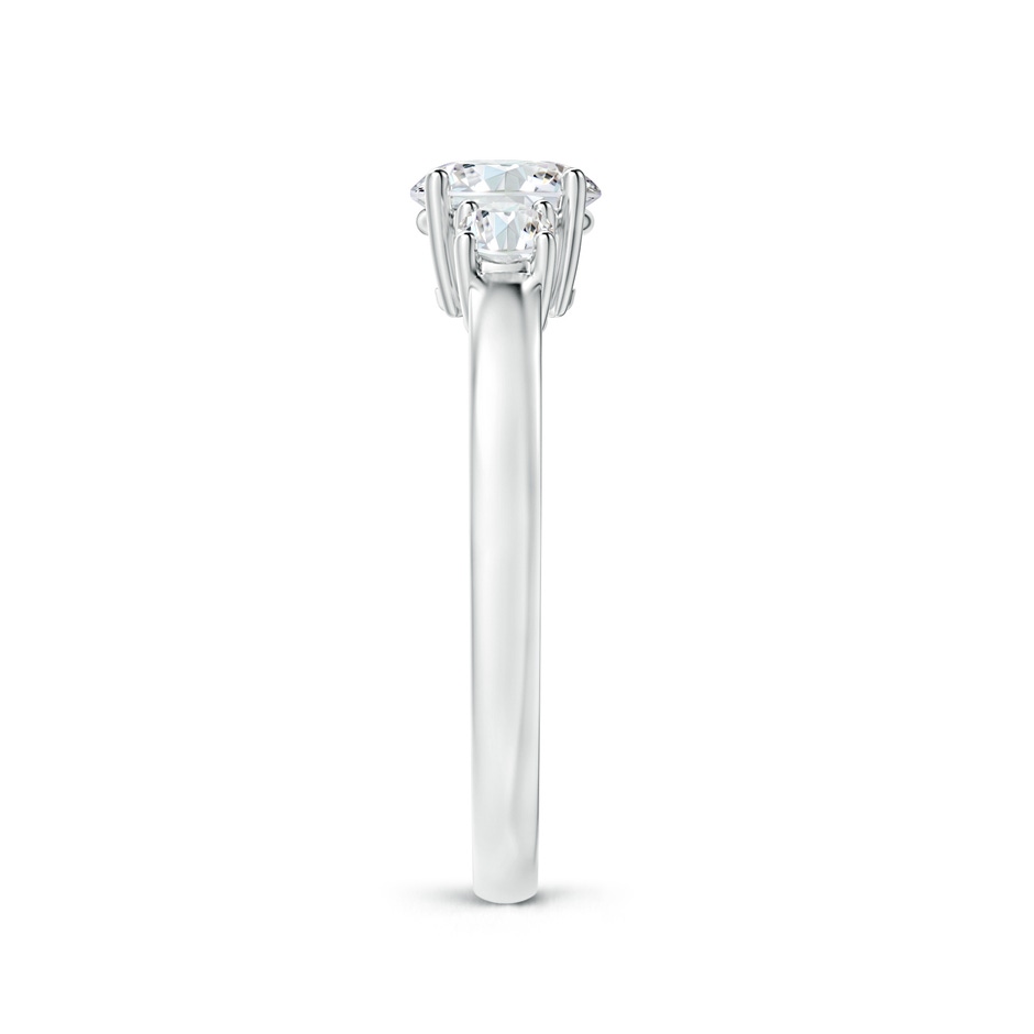 6mm GVS2 Round Diamond Three Stone Engagement Ring in White Gold side 299