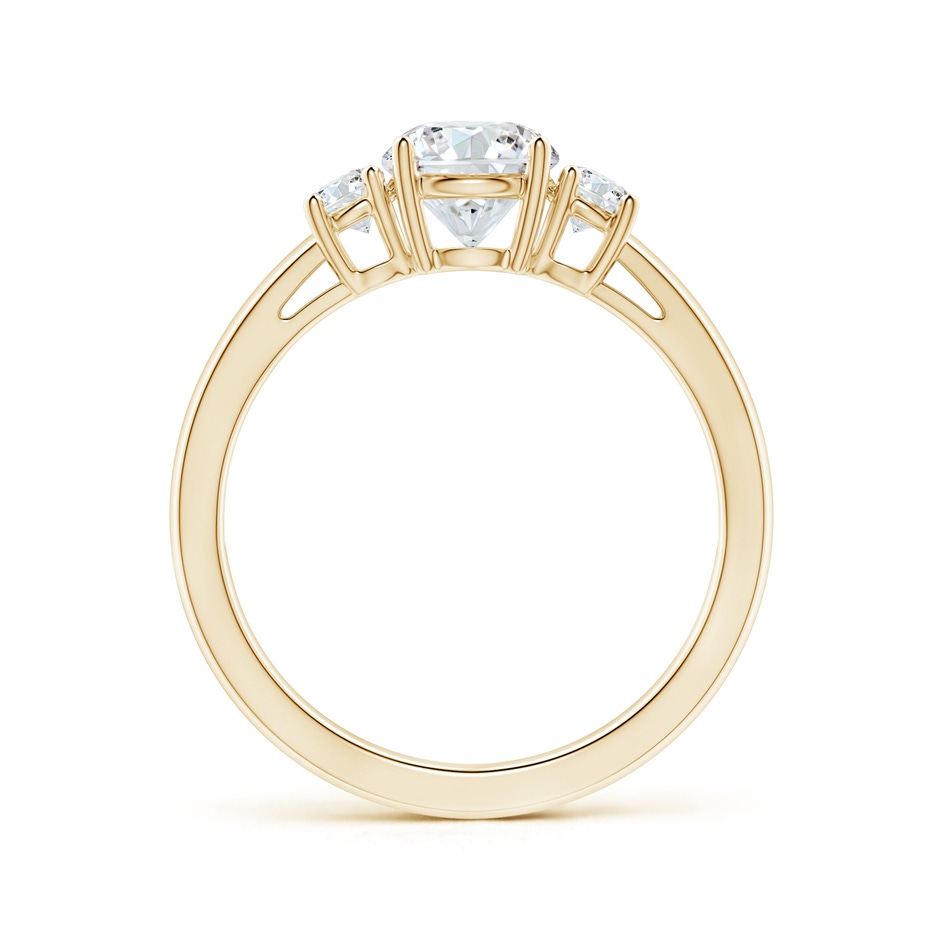 6mm GVS2 Round Diamond Three Stone Engagement Ring in Yellow Gold side 199