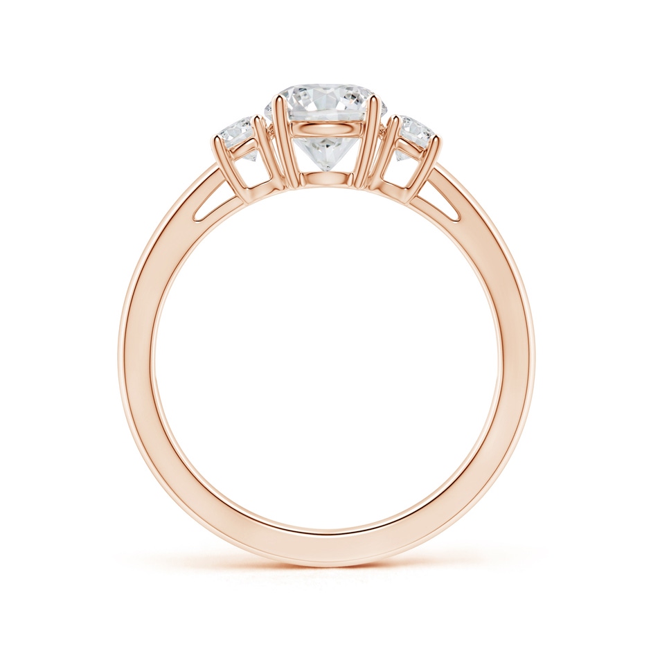 6mm HSI2 Round Diamond Three Stone Engagement Ring in Rose Gold side 199