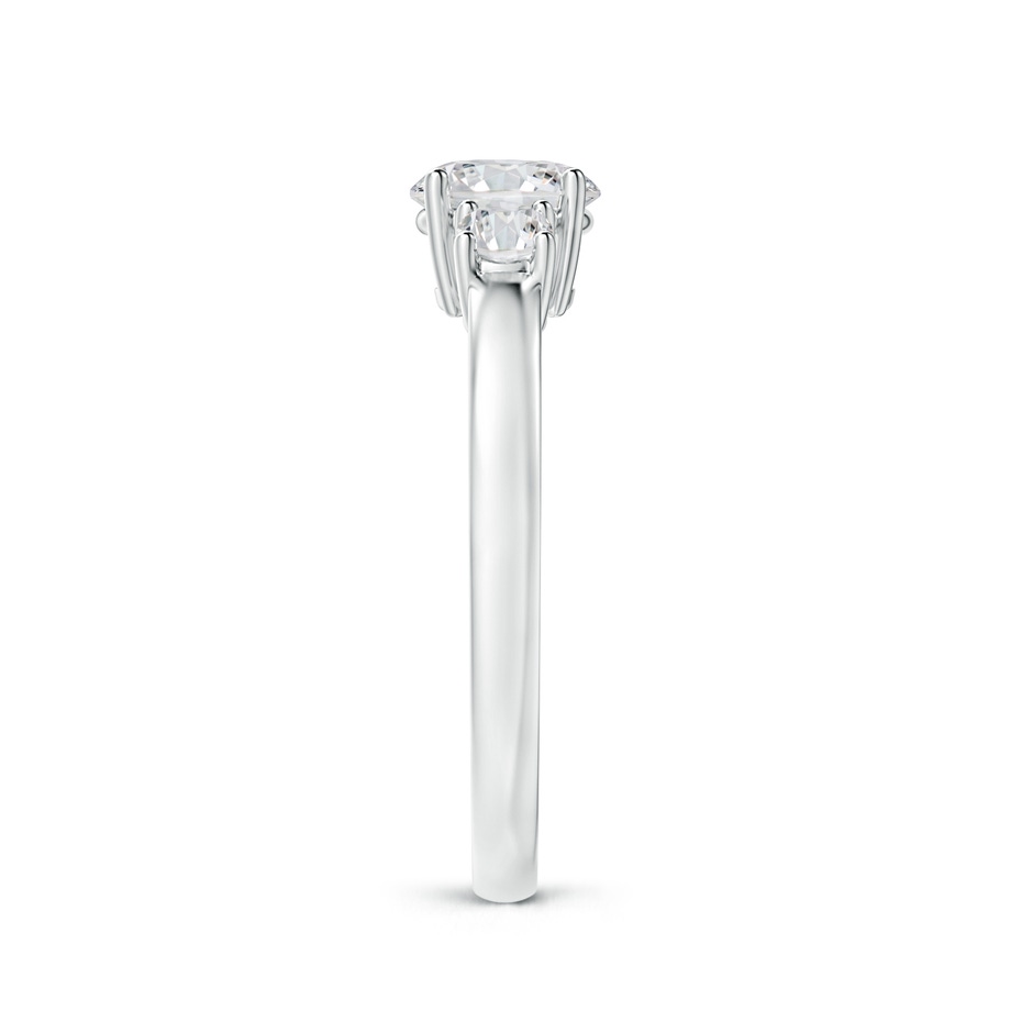 6mm HSI2 Round Diamond Three Stone Engagement Ring in White Gold side 299