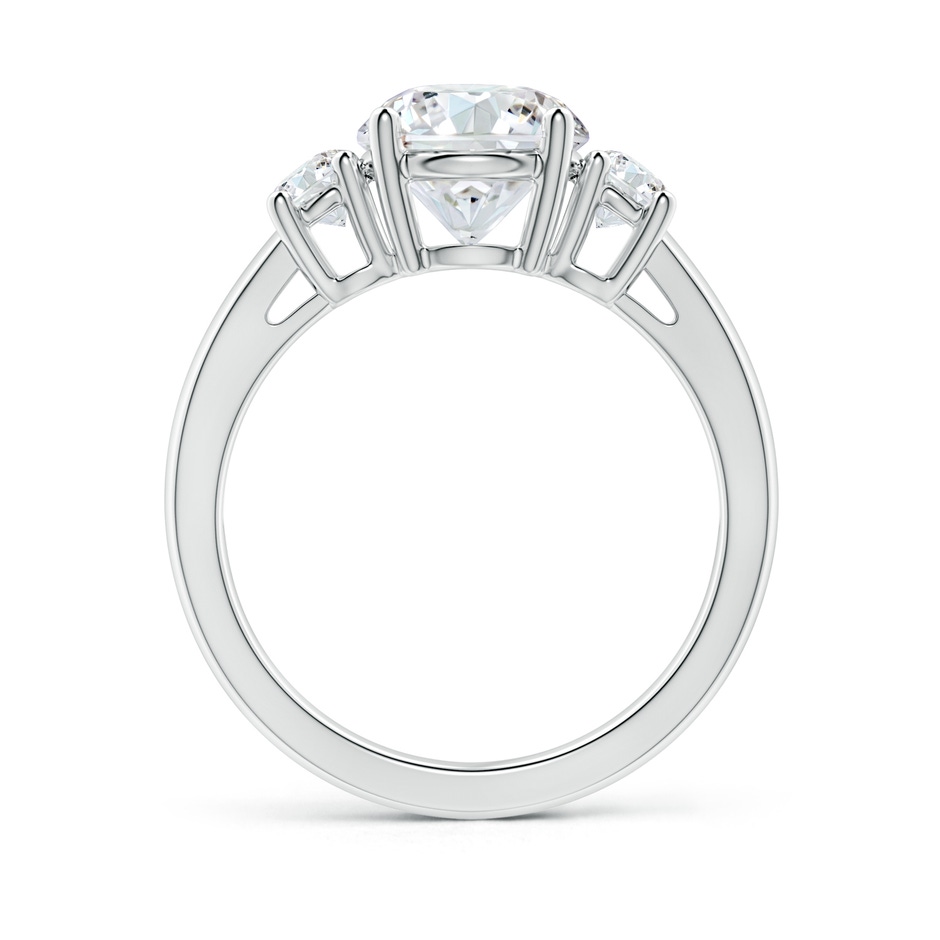 7.8mm GVS2 Round Diamond Three Stone Engagement Ring in P950 Platinum side 199