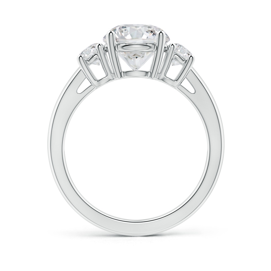 7.8mm HSI2 Round Diamond Three Stone Engagement Ring in P950 Platinum side 199