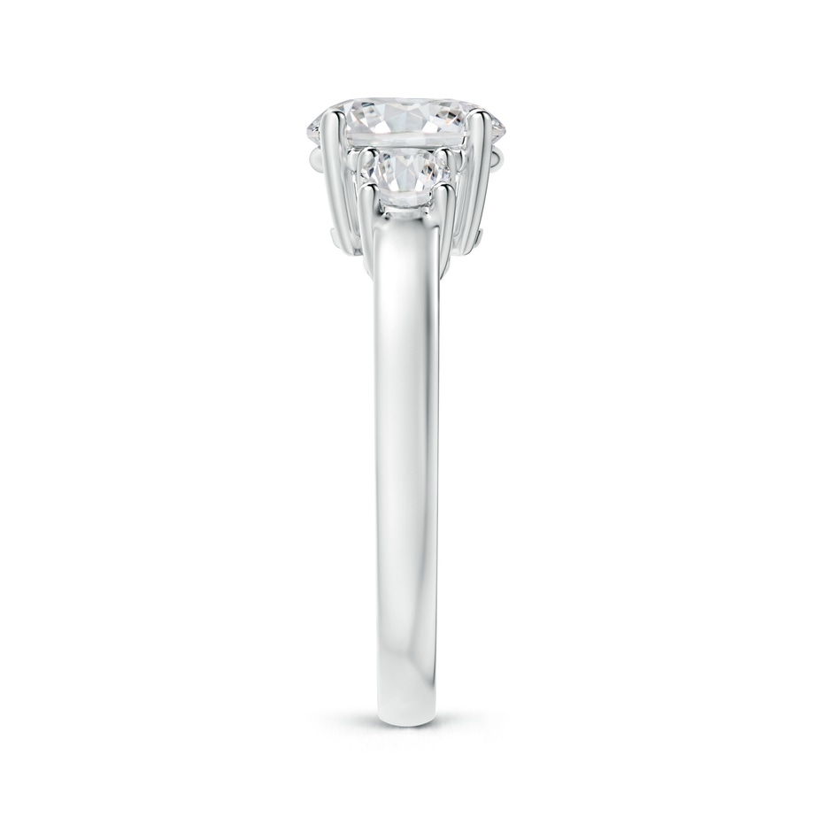 7.8mm HSI2 Round Diamond Three Stone Engagement Ring in P950 Platinum side 299